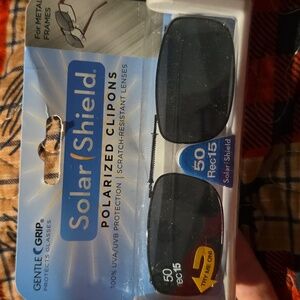 Solar Shield Polarized Clip-On Sunglasses 50 Rec 15